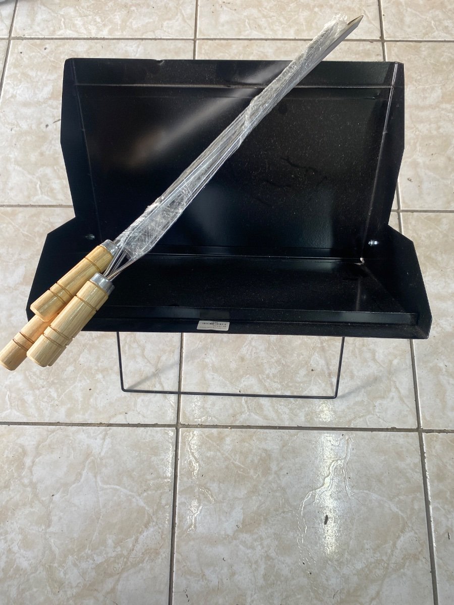 Churrasqueira dobrável com espeto - Imagem 2